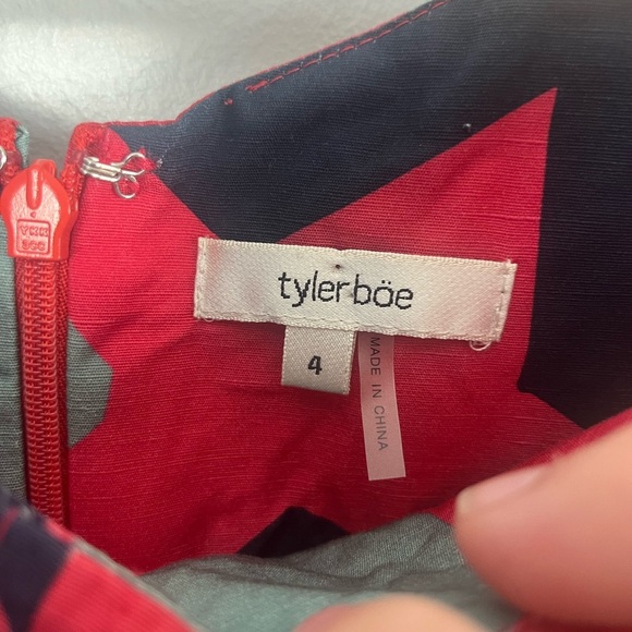 Tyler Boe Linen Multi Poppy Sleeveless Dress size 4 - Picture 5 of 12